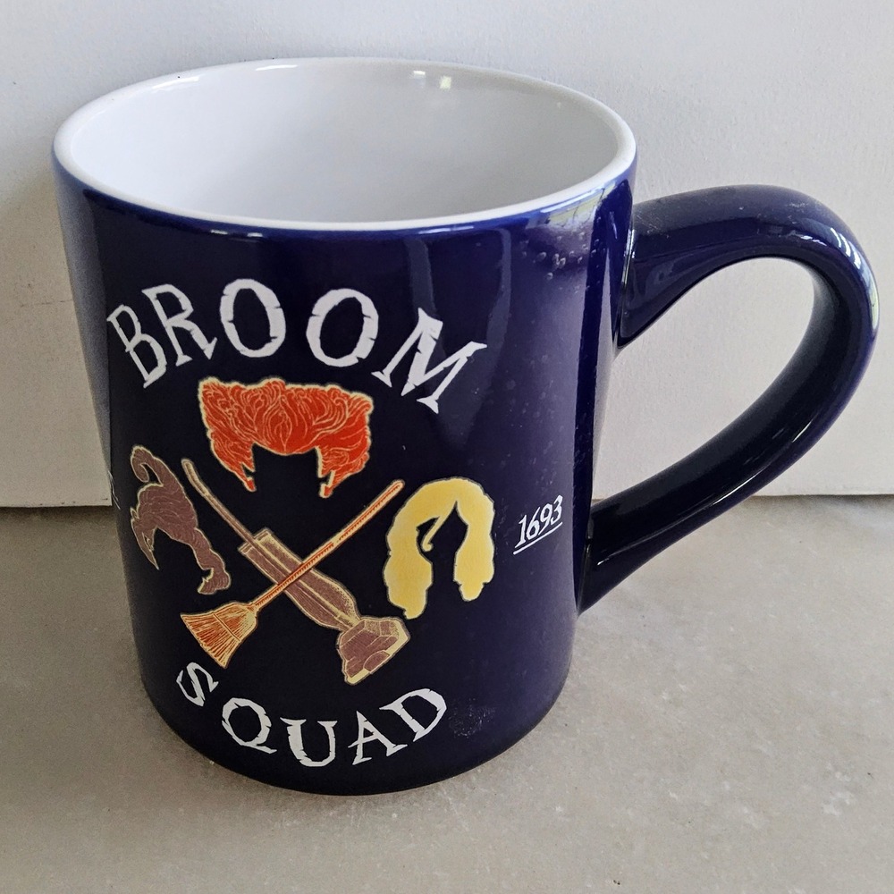 Disney‎ Hocus Pocus Broom Squad Coffee Mug Est 1693 Ceramic Halloween 14 oz